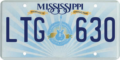 MS license plate LTG630