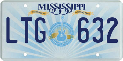 MS license plate LTG632