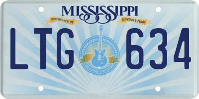 MS license plate LTG634