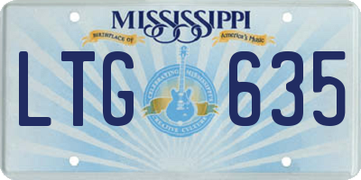 MS license plate LTG635