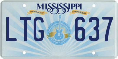 MS license plate LTG637