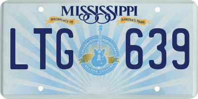 MS license plate LTG639