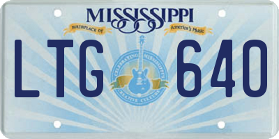 MS license plate LTG640