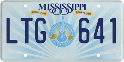 MS license plate LTG641