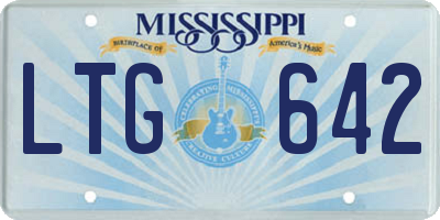 MS license plate LTG642