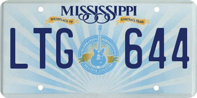 MS license plate LTG644