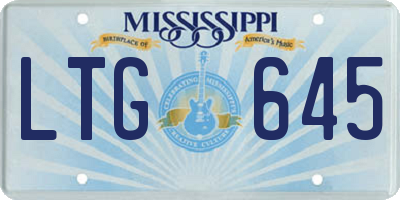 MS license plate LTG645
