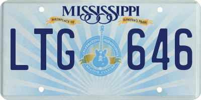 MS license plate LTG646