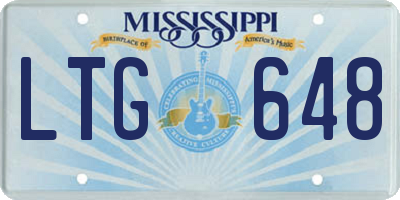 MS license plate LTG648