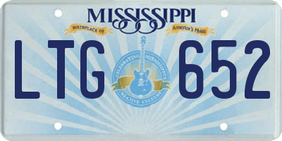 MS license plate LTG652
