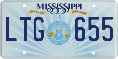 MS license plate LTG655