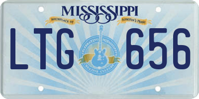 MS license plate LTG656