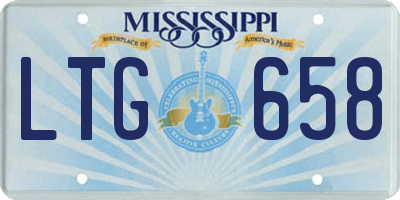 MS license plate LTG658