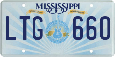 MS license plate LTG660