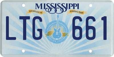 MS license plate LTG661
