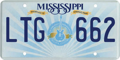 MS license plate LTG662
