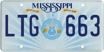 MS license plate LTG663