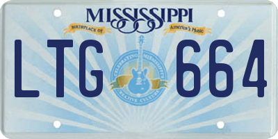 MS license plate LTG664
