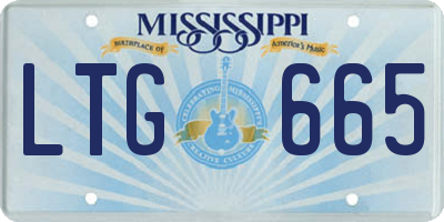MS license plate LTG665
