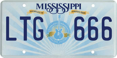 MS license plate LTG666