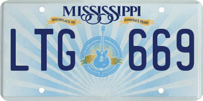 MS license plate LTG669