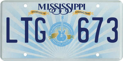 MS license plate LTG673