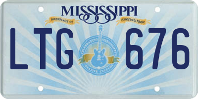 MS license plate LTG676