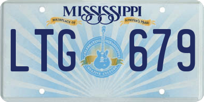 MS license plate LTG679