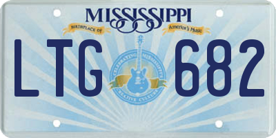 MS license plate LTG682
