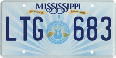 MS license plate LTG683