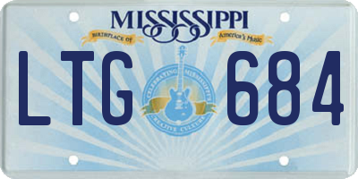 MS license plate LTG684