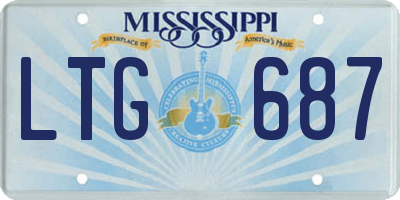 MS license plate LTG687