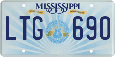 MS license plate LTG690