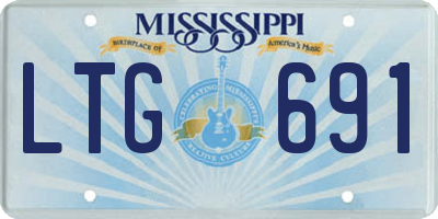 MS license plate LTG691