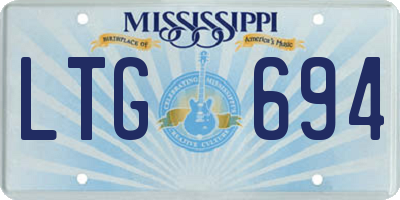 MS license plate LTG694