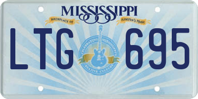 MS license plate LTG695
