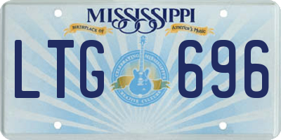 MS license plate LTG696