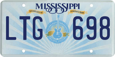 MS license plate LTG698