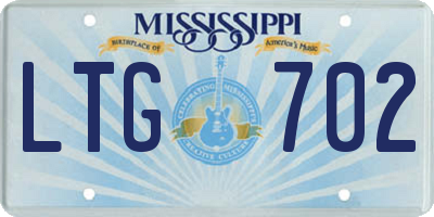 MS license plate LTG702
