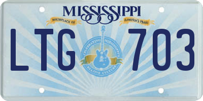 MS license plate LTG703