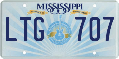 MS license plate LTG707