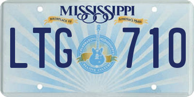 MS license plate LTG710