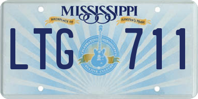 MS license plate LTG711