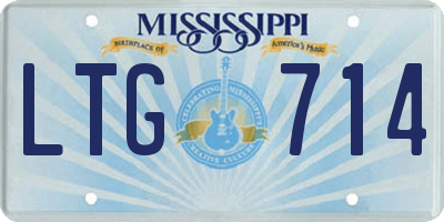 MS license plate LTG714