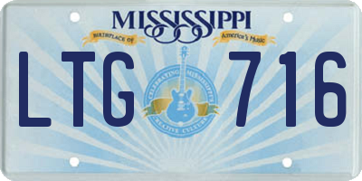 MS license plate LTG716