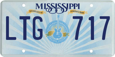 MS license plate LTG717