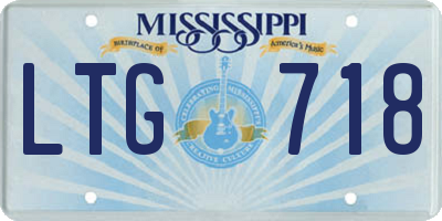 MS license plate LTG718
