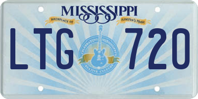 MS license plate LTG720