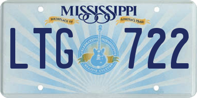 MS license plate LTG722