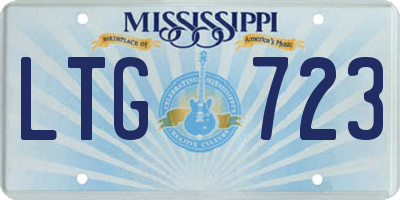 MS license plate LTG723